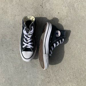 Black high top converse